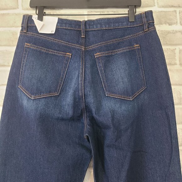 Loft The Straight High Rise Denim Blue Jeans NEW Classic Staple Womens 31 / 12 - Picture 8 of 8